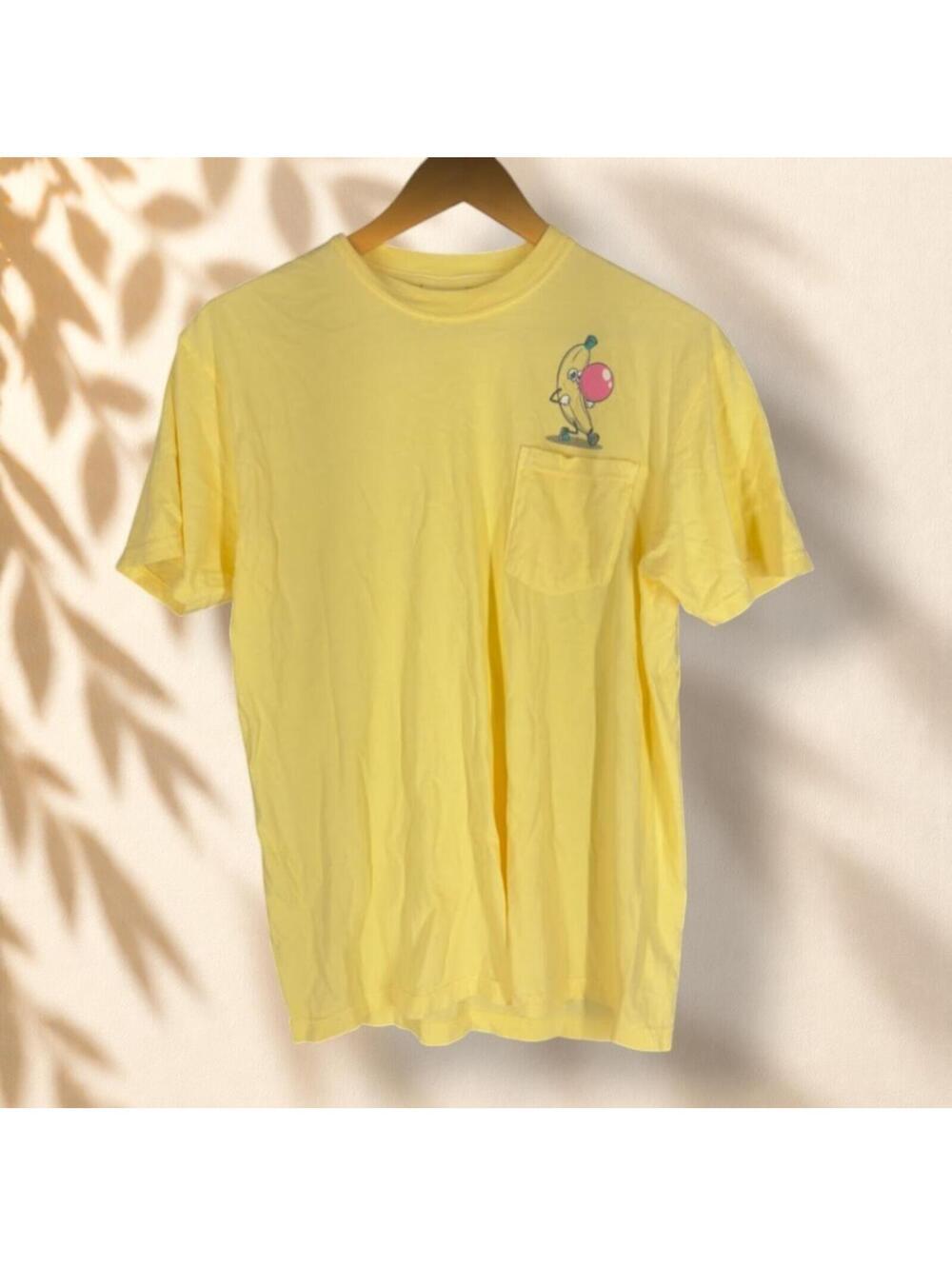Comfort Colors T-Shirt Boys M Medium Yellow Crew Neck Short Sleeve Cotton